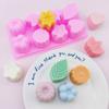 Molde de Silicona para Pastel de Flores de 8 Piezas, Molde para Gelatina y Pudín, Molde para Mooncake, Jabón Artesanal DIY, Molde para Yeso de Aromaterapia, Molde para Bandeja de Hielo