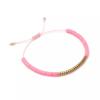 Pulsera Ajustable Aliexpress Versión Coreana Importada Hecha a Mano Tejida Pulsera con Cuentas de Cristal al por Mayor Diseño Geométrico