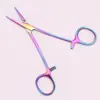 Pinzas hemostáticas de color acero inoxidable de alta calidad, rectas, electrochapadas, pinzas para pelo de oreja de mascota, herramientas de belleza, exclusivo transfronterizo