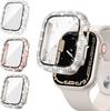 Adecuado para Apple Watch Applewatch7 funda protectora PC galvanoplastia Diamante Doble película templada integrada reloj de diamantes de 8ª generación