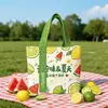 Sabor Limão e Bolsa de Lona de Verão para Mulheres 2026 Nova Grande Capacidade Versátil para o Dia a Dia Bolsa Tote de Ombro