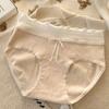Ropa Interior de Algodón para Mujer Tipo A Antibacteriano con Entrepierna Extendida Algodón para Bebé Cintura Media Cubre Cadera Calzones de Algodón Puro con Entrepierna para Niñas