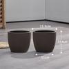 Vaso de cerâmica grossa antigo de grande diâmetro, vaso de cerâmica preta, vaso de cerâmica roxa, vaso de porcelana queimada simples para pátio externo, decoração de varanda