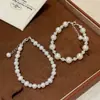 Pulsera Tiqi de Plata de Ley S925 Cielo Estrellado Perla de Imitación para Mujer, Lujo Ligero Nicho Perla de Agua Dulce Bola de Pedrería Joyería Exquisita