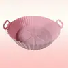 Fritadeira de Ar Redonda Transfronteiriça Forma de Silicone para Assar Bandeja de Forno Elétrico Aquecível Bandeja Revestimento de Forno Resistente à Temperatura Tapete de Silicone para Assar