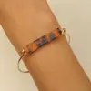 Joyería de Estilo Europeo y Americano, Versión Coreana, Pulsera Geométrica Simple con Diseño Degradado, Pulsera de Resina de Moda Multicolor para Mujer, Transfronterizo
