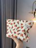 Bolsa de cosméticos de pana transfronteriza de Amazon, pequeña, fresca, portátil, con diseño de flores, para guardar cosméticos, bolsa de mano, neceser.