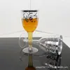 Copo de plástico descartável de 10 oz, copo para sorvete, borda prateada galvanizada, taça de vinho tinto, copo de sobremesa, exclusivo para exportação transfronteiriça