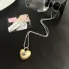 Collar Colgante de Corazón y Cruz para Chica Dulce y Fresca, Moderno, Sencillo, de Alta Gama, Único, Cadena para Suéter de Nicho, Accesorio Versátil