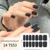 Adesivos para Manicure em Gel Sem Luz de 14 Dedos Popular na Temu Transfronteiriça Adesivos de Unha à Prova d'Água de Longa Duração