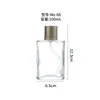 Frasco de perfume transparente de alta qualidade, frasco quadrado de vidro vazio, 30ml, 50ml, 100ml, frasco com borrifador de pressão, frasco de perfume com tampa de encaixe
