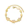 Moda Europeia e Americana Pulseira Feminina de Coração Estilo Ins Nicho Luxo Acessível High-End Pulseira com Padrão Geométrico Dropshipping