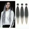 Cabello de Ganchillo Sintético Trenzado Ez Comercio Exterior Fábrica Transfronteriza Trenzas Largas Rectas Europeas y Americanas Hechas Listas