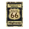 ¡Guau! Señal Retro Americana Best-Seller Transfronteriza Ruta 66 Póster Decorativo Pintura de Lata Decoración Moderna para el Hogar Pintura
