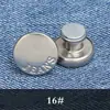 Botón de Jeans Metálico Redondo de Palanca para Pantalones de Mujer, Sin Coser, Sin Clavo, Accesorios de Sujetador para Ajuste de Cintura