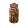 Frasco de Vidrio para Almacenamiento con Tapa de Madera, Frasco de Vidrio de Alto Borosilicato para Dulces y Snacks para Cocina, Frasco Sellado de Vidrio de Alto Borosilicato de Grado Alimenticio