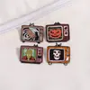 Serie de películas de terror de Halloween europeas y americanas pin máscara de terror personaje broche insignia de solapa combinación multiestilo