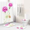 Estilo Nuevo Caliente Transfronterizo Fresco Baño Cuatro Piezas Cortina de Ducha Impermeable Dormitorio Alfombra Antideslizante Felpudo
