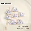 Acessórios DIY de Acrílico Contas Soltas Pingentes de Roupa de Cachorrinho Colar de Contas Corrente para Celular Pingente com Furo Duplo Furo Reto