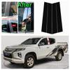 Adequado para Mitsubishi Xpander L200 Triton Decoração de Janela de Carro Adesivo de Coluna Central de Espelho Preto Brilhante