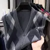 Chaleco Cardigan de Punto para Hombre Ropa Interior Otoño Invierno Cálido Ajuste Delgado Chaqueta Chaleco de Punto para Hombre