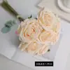 Tela de seda de alta gama ramo de rosas de 7 cabezas flores artificiales decoración retro para el hogar diseño de lugar de boda ramo de rosas