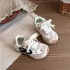 Nueva colección de primavera y otoño de zapatillas de lunares para niñas, a la moda y versátiles, estilo princesa, adecuadas para correr y uso casual, con suela suave y antideslizante, perfectas para estudiantes