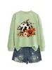 Amazon eBay site independente moda casual elegante feminina estampa de vaca flor de abóbora noz outono e inverno nova blusa de moletom