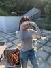 Yuyi Nuevo 2025 Primavera Personalidad Irregular Cuello Inclinado Camiseta Mujer Rayas Manga Larga Top Hombro Descubierto Mujer ZD8107