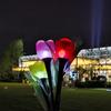 Fornecimento Direto da Fábrica Luz de Flor Tulipa Solar LED Decorativa de Jardim Plástico Exterior Impermeável Luz de Inserir no Solo