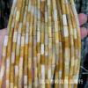 Pedra Natural Cristal Verde Ouro Jade Dongling Ágata Contas Cilíndricas Brincos de Contas Pulseira Colar joias de contas diy