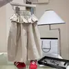 [Colección de Verano] 2026 Pantalones para Niñas con Dobladillo Fruncido Divertido Anti-Mosquitos Estilo Coreano Versátil Moda Casual Pantalones Largos