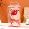 Caja portátil de PVC ramo pequeño Tanabata Día de San Valentín puesto de rosas flores de jabón terminadas regalo del Día del Maestro