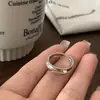 Anillo Retro Vintage Exagerado con Letra Estilo Coreano para Mujer, Moda Hip-Hop Personalizado Anillo Abierto Chapado en Plata 925 Ins