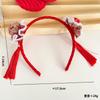 Nueva diadema antigua para niña pequeña, estilo chino rojo de Año Nuevo, tocado Hanfu, borlas festivas para bebé, par de accesorios para el cabello