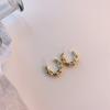 Pendientes de cadena semicircular con palabra C para mujer, temperamento coreano, pendientes de viento frío, Dongdaemun ins Wind Joker, joyería para las orejas al por mayor
