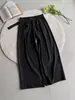 Calça plissada dupla de corte A, listrada, perna larga, com caimento, para homens, verão, corte solto, estilo old money, corte curvo, calça para o dia a dia