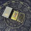 Baralho de Tarot Dourado Waite Carta de Tarot Tarot Impressão Colorida Carta de Tarot PVC Impermeável Jogo de Mesa de Tarot Toalha de Mesa