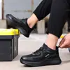 Zapatos de Seguridad Ligeros, Cómodos y Duraderos para Hombre, Adecuados para Todas las Estaciones, Antimpacto, Antipenetración, Sin Olor, Zapatos Protectores del Fabricante