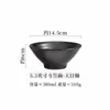 Pequeño Bol de Vajilla Japonesa Hogareño Cerámica Bol para Fideos Bol para Sopa Bol Individual para Arroz Bol con Sombrero de Bambú