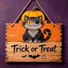 Gato Embaucador de Halloween Letrero Colgante de Madera Estilo Americano Calabaza Gato Negro Decoración Atmósfera Festiva Artesanía