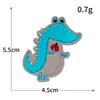 Adesivos de Tecido Bordados de Dinossauro Animais de Desenho Animado Selos Bordados para Computador Decoração de Roupas de Bebê Jaqueta Puffer Adesivos de Patch DIY