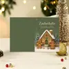 Tarjeta de felicitación plegable de Navidad en inglés, Vintage, Nicho, Gama alta, en blanco, para escribir a mano, Nochebuena, Regalo de Navidad, Tarjeta de bendición