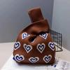 Bolsa de punto divertida de dibujos animados, Bolso de mano de punto, Bolso de mano de Año Nuevo, Bolso lindo, Bolsa de regalo de Año Nuevo