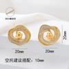 Brincos de pérolas DIY vazios Tuo luxo micro incrustação Xiangyun flor brincos acessórios S925 prata pino cor preservação joias atacado