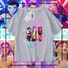 Cazador de Kpop Grupo Bruja Periférico Rumi Mirazoi Manga Corta para Hombre y Mujer Verano Nuevo Camiseta Casual Ropa