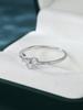 Anillo de Plata de Ley 925 Green Sky con Diseño de Lazo y Diamante Blanco en Forma de Gota de Agua Joyería Versátil de Alta Gama para Mujer de Compromiso y Boda