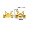 Pendente Flor Coração Cabeça de Touro Caranguejo em Aço Inoxidável Ouro 18K Pingente para Colar Pulseira DIY Acessórios Básicos Atacado