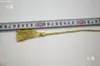 Cuerda de tres hebras de color dorado claro y plateado, con poste de hombro plano, bola, borla doble, cuerda de unión, correa de cuerda, 0.3, cuerda decorativa, borla colgante, 65 CM, accesorios