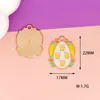 Conejo de Pascua de Dibujos Animados Transfronterizo Huevo DIY Aleación Aceite Goteando Accesorios Pendientes Colgante Cadena de Teléfono Móvil Llavero